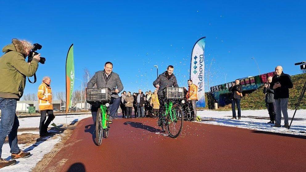 Nieuwe fietsverbinding tussen bedrijventerrein De Run en High Tech Campus geopend