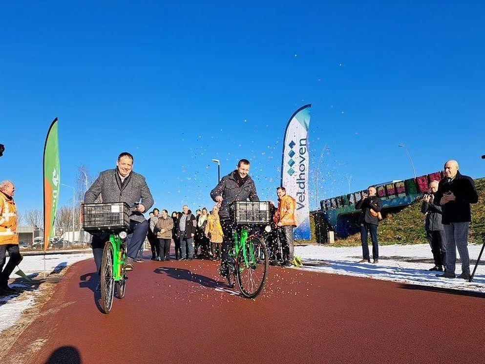Nieuwe fietsverbinding tussen bedrijventerrein De Run en High Tech Campus geopend