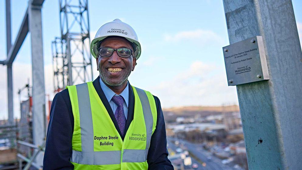 Topping out ceremony for Daphne Steele Building at NHIC development