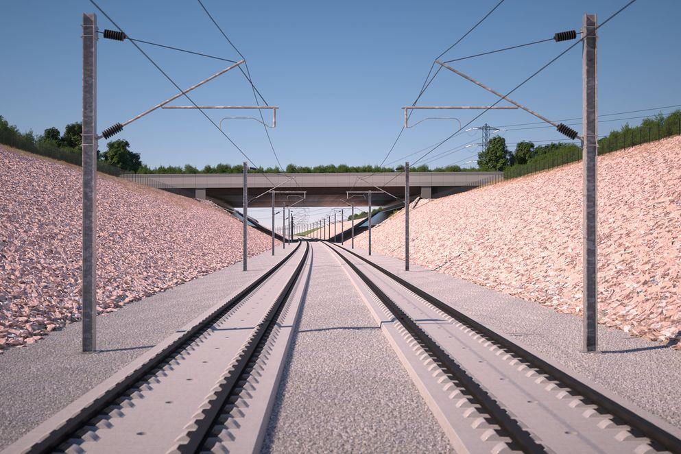 First images of HS2’s biggest ‘green bridge’