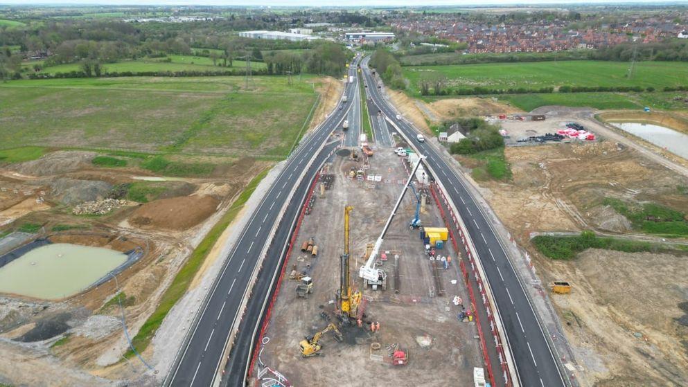 HS2 begins foundation works for key A43 bridge