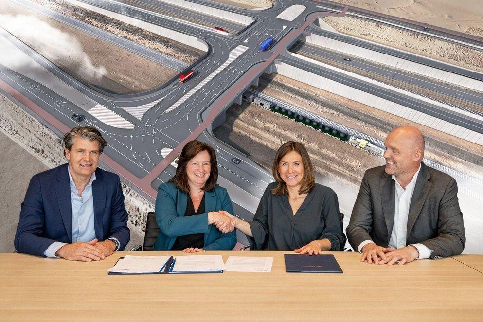 Aanleg Prinses Alexiaviaduct op de Maasvlakte op duurzame wijze
