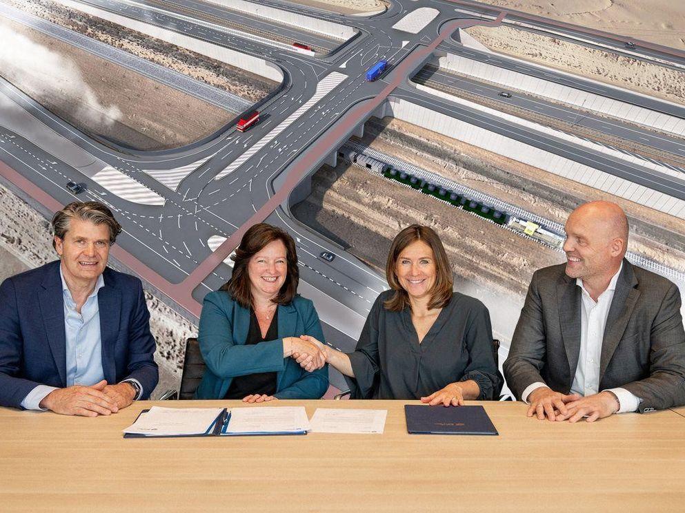 Aanleg Prinses Alexiaviaduct op de Maasvlakte op duurzame wijze