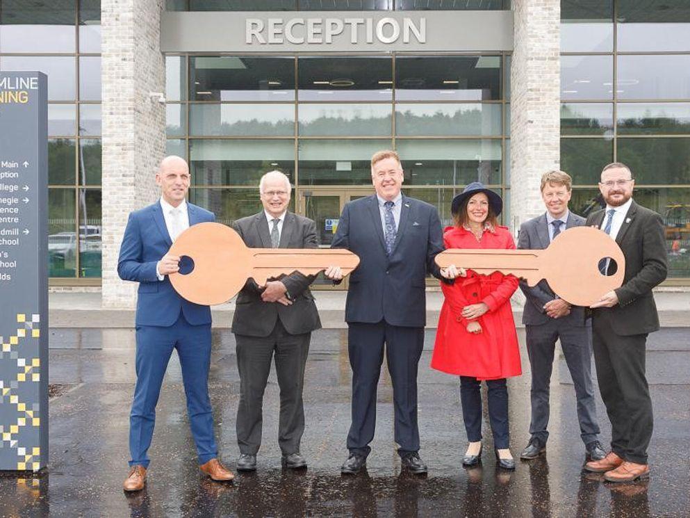 Keys to the new schools at Dunfermline Learning Campus