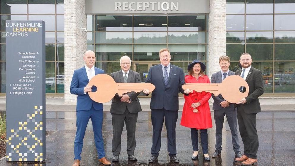 Keys to the new schools at Dunfermline Learning Campus