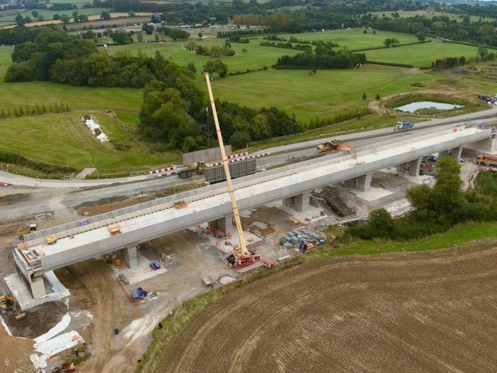 HS2 celebrates first completed viaduct