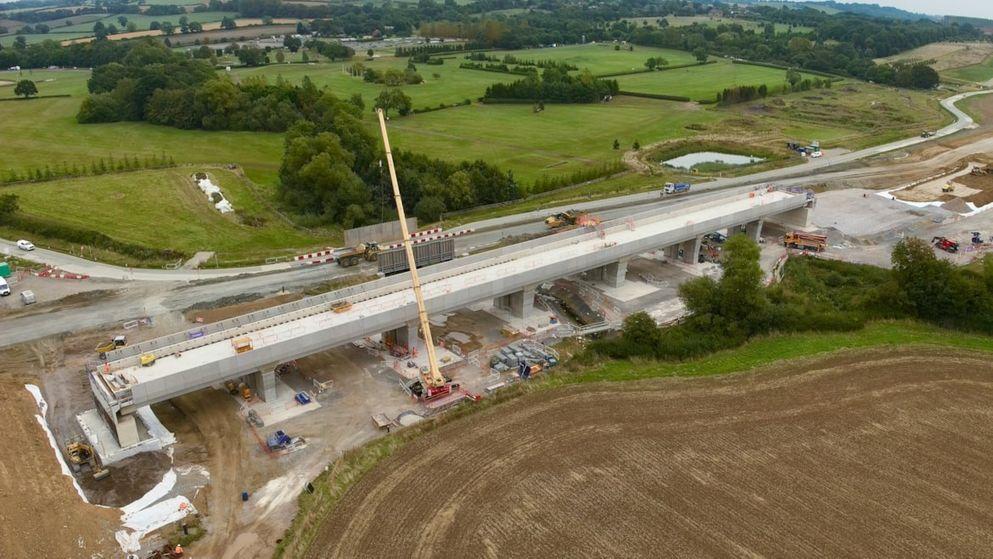 HS2 celebrates first completed viaduct