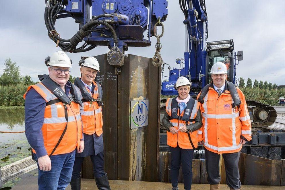 BAM verhoogt veiligheid en verstevigt dijk met groot onderhoud aan N468 tussen Schipluiden en Maasland