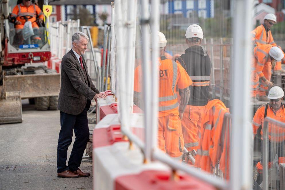 Multi-million pound flood defence work protecting one of Ceredigion’s iconic towns for the future