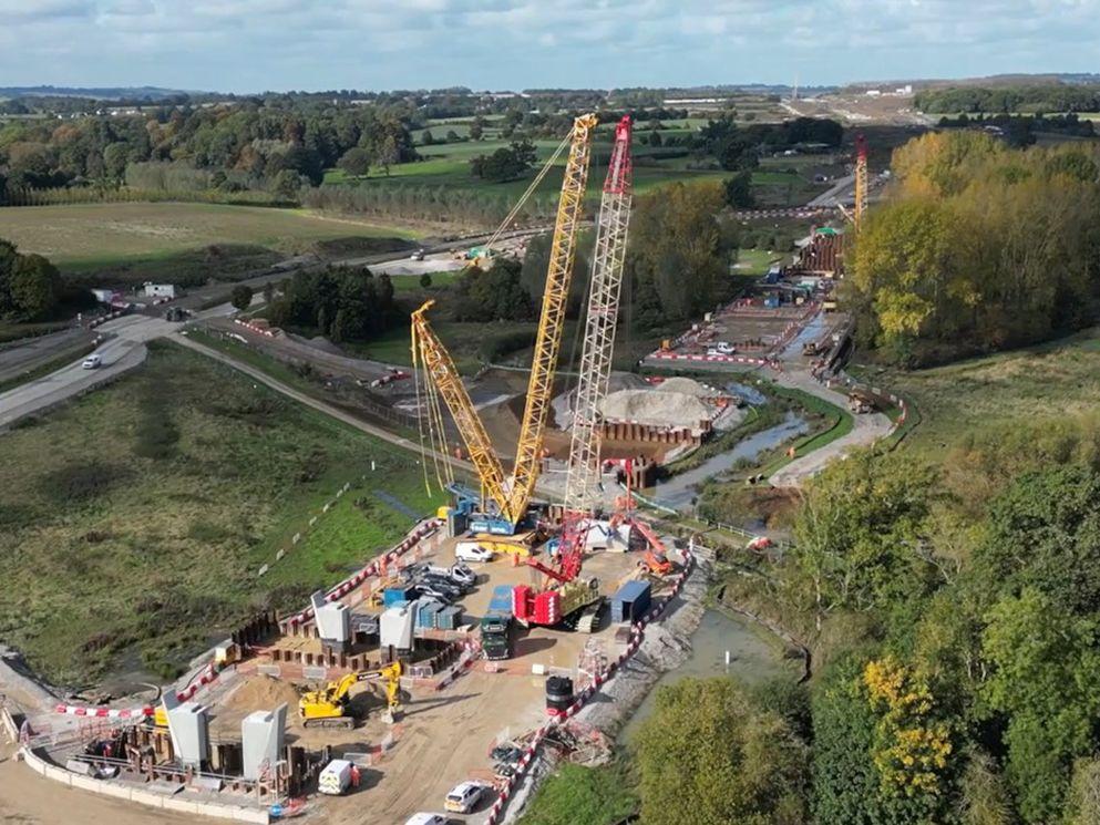 Work begins on HS2’s half-kilometre long Edgcote viaduct