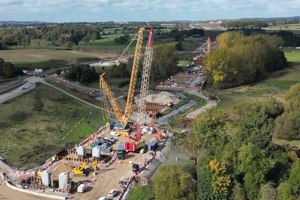 Work begins on HS2’s half-kilometre long Edgcote viaduct