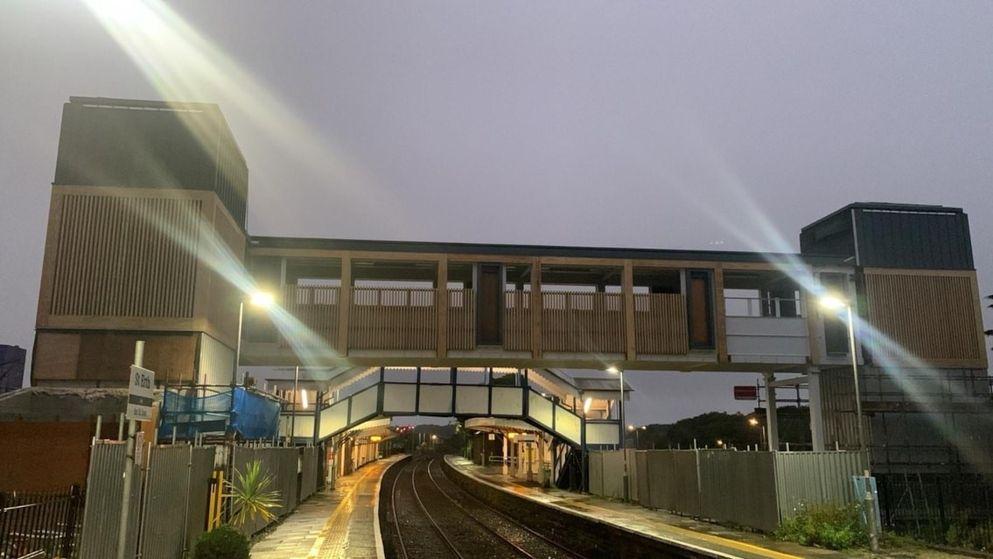 Important milestone reached as bridge deck and temporary staircases installed for new footbridge at St Erth
