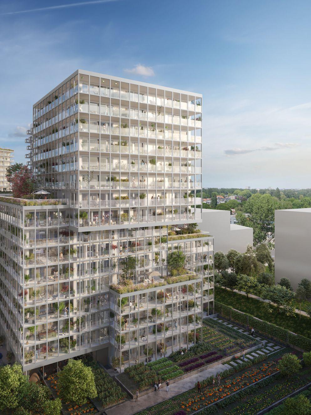 Artist impression van de woontoren
