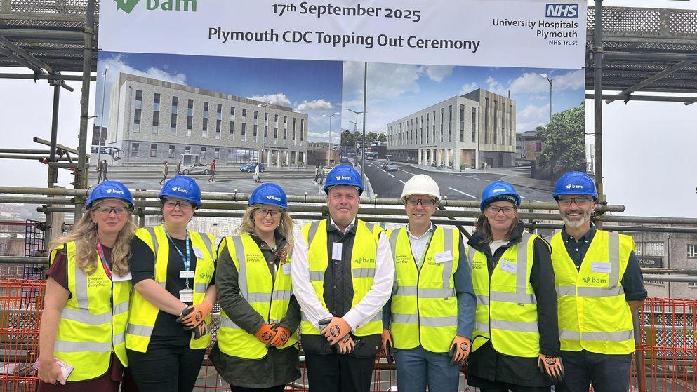 BAM bereikt hoogste punt van nieuw Community Diagnostic Centre in Plymouth