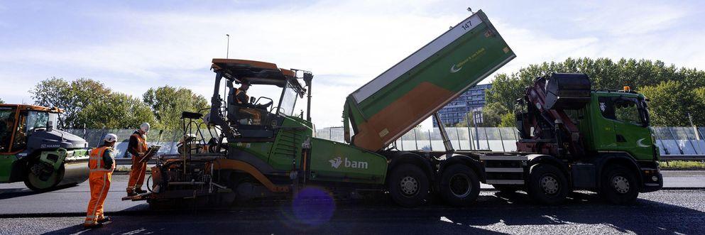 New asphalt surface on the A10 East: more sustainable and quieter thanks to fibres