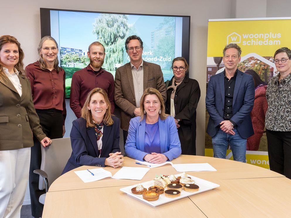 AM en Woonplus tekenen samenwerkingsovereenkomst voor herontwikkeling Wagenaarlocatie in Schiedam