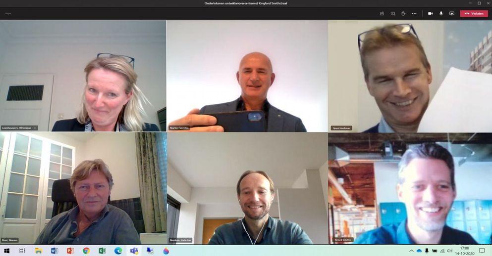 Screenshot van de digitale bijeenkomst